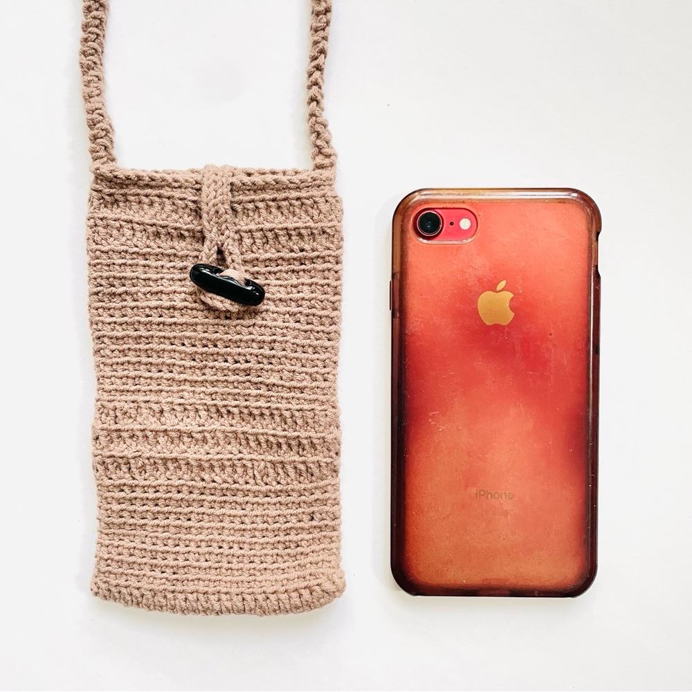 Handmade Crochet Crossbody Phone Bag: Super-Cute Summer Accessory! New M…